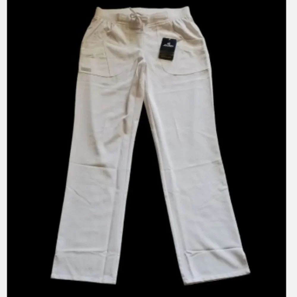 Jockey Scrub Pants XS Rib Trim Combo Comfortable Fit Women 2255 - 011 White - Picture 6 of 10